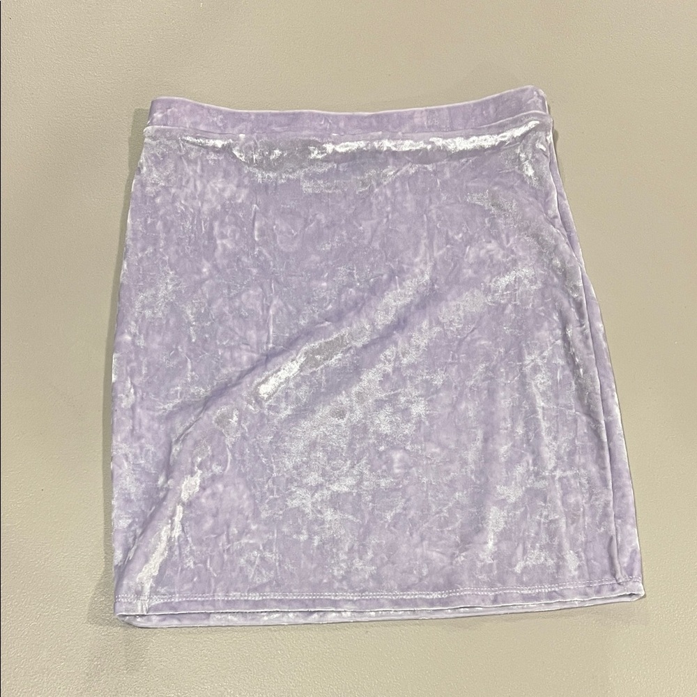 Forever 21 Light Purple Velvet Pencil Skirt
